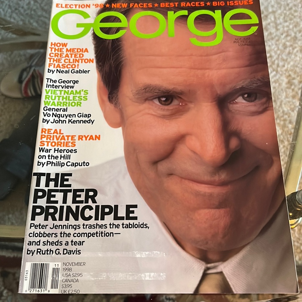 George Nov 1998 issue with Peter Jennings on the cover. Very good condition.